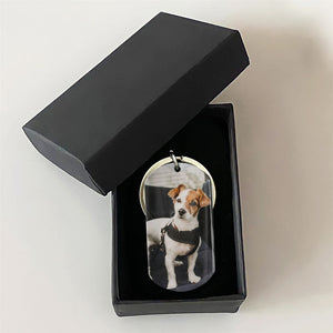 Once By My Side, Personalized Keychain, Pet Memorial Gift For Dog Lover, Custom Photo