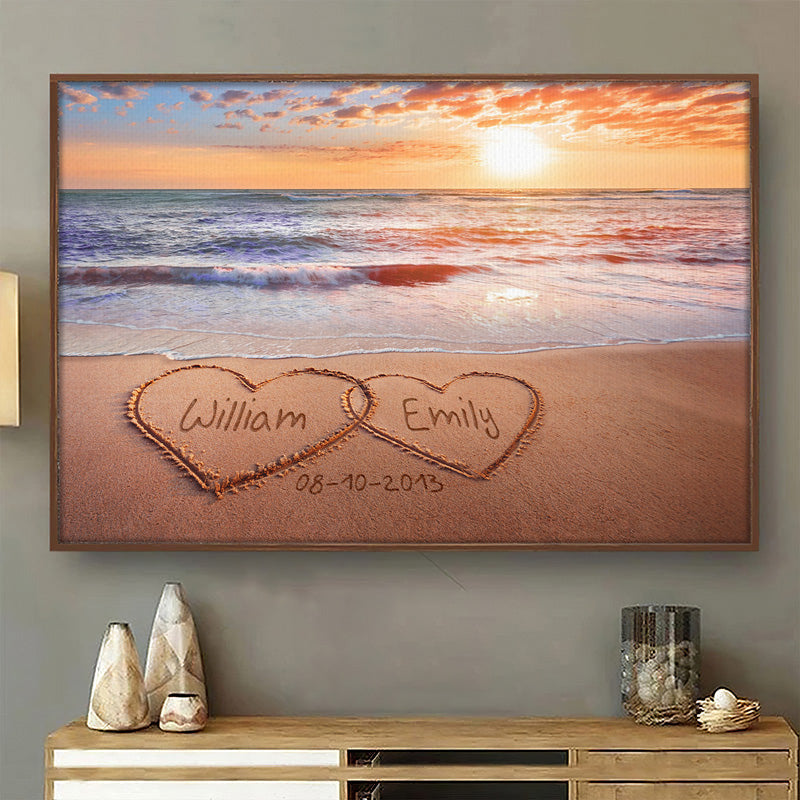Beach Life Is Better With You - Couple Personalized Custom Horizontal Poster - Gift For Husband Wife, Anniversary