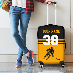 Simply Love Hockey Multicolor Personalized Luggage Cover