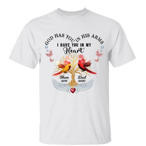 Cardinals God Has You In His Arms Memorial Personalized Shirt