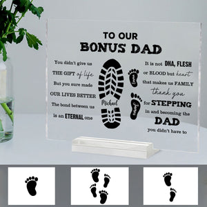 Father's Day Gift - Step dad - To my bonus dad Acrylic Plaque