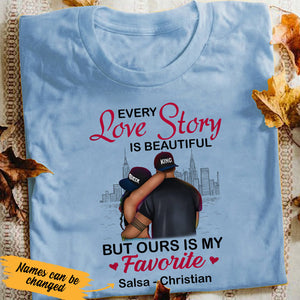 Personalized Couple Love Story T Shirt