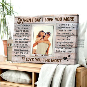 Loving Gift For Couple Custom Couple Photo Gift Ideas-Personalized Canvas Poster