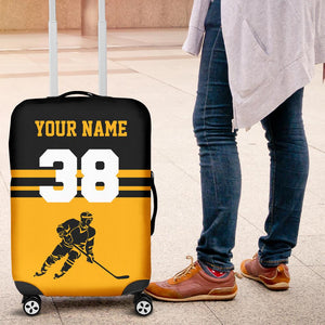 Simply Love Hockey Multicolor Personalized Luggage Cover