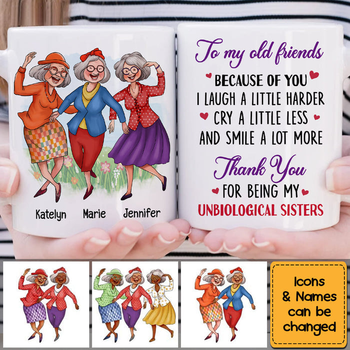 Gift for Friends Smile A Lot More Dancing Ladies Mug