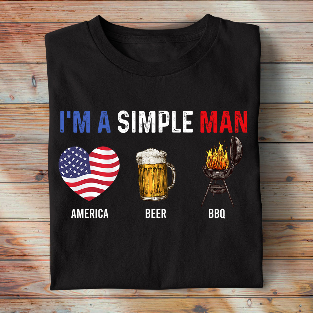 Simple Man's Favorite Things Personalized Shirt - Customize Favorite Things