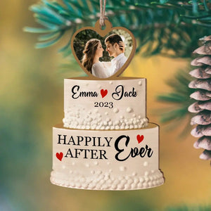 Happily After Ever - Personalized Acrylic Ornament, Gift For Christmas