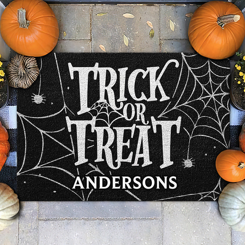 Trick Or Treat - Family Personalized Custom Home Decor Decorative Mat - Halloween Gift For Family Members