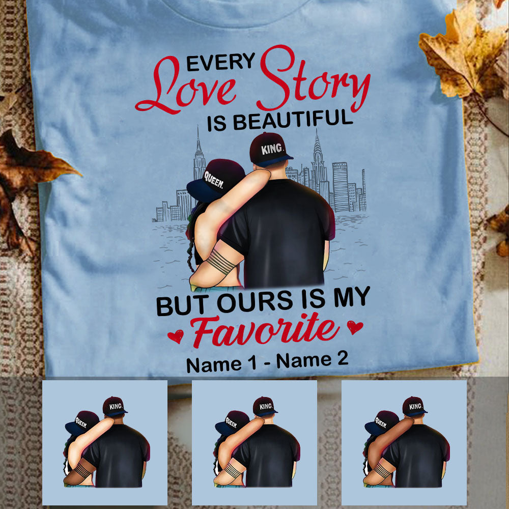 Personalized Couple Love Story T Shirt