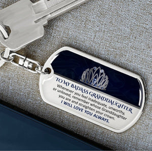 Perfect Christmas Gift to Grandson/Granddaughter-Remember Whose Grandson You Are | Unique Keychain