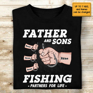 Dad Son Hand Fishing T Shirt
