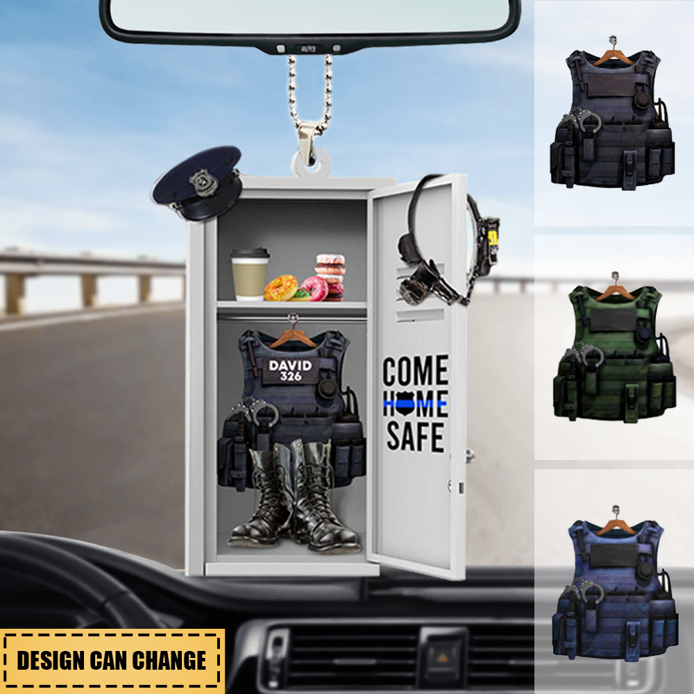 Police Locker Room, Personalized Acrylic Ornament