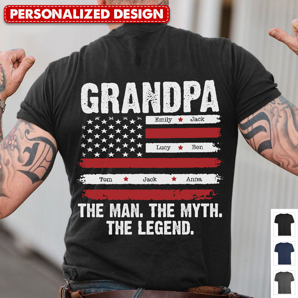 Papa The Man The Myth The Legend - Custom Shirt Gift For Dad Papa