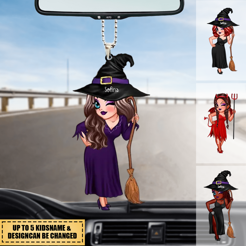 Mom/Grandma Halloween Personalized Acrylic Car Hanging Ornament