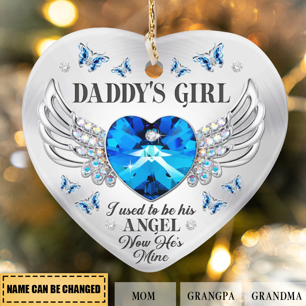 Personalized Memorial Christmas Acrylic Ornament - Whose Girl/Boy Heart