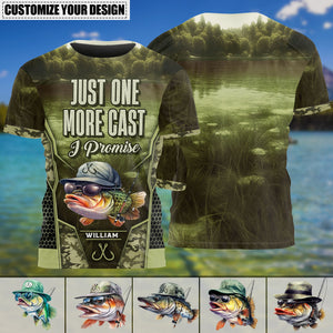 Just One More Cast I Promise - Personalized 3D All Over Printed Shirt