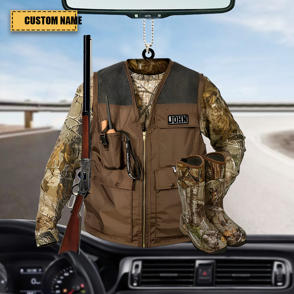 Hunting Vest, Personalized Acrylic Christmas / Car Hanging Ornament
