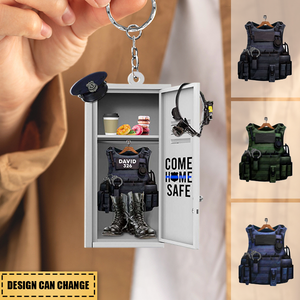 Police Locker Room, Personalized Acrylic Keychain