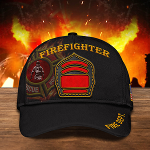 Personalized Firefighters Cap With Department, Rank, Badge Number And Your Name, Fire Dept Cap, Fireman Gifts