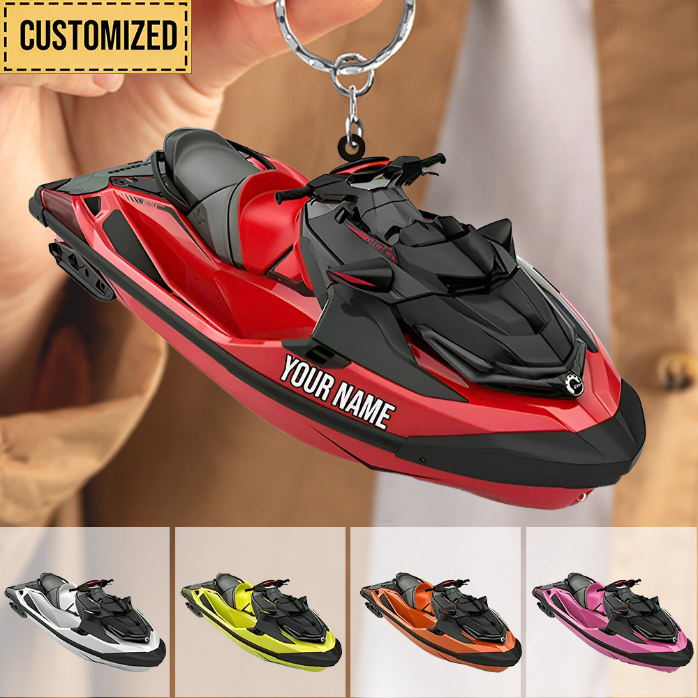 Personalized Watercraft Boat Acrylic Keychain