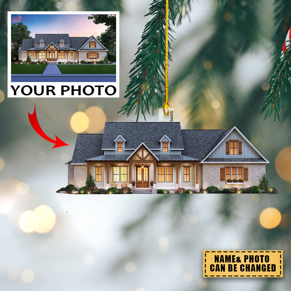 Personalized Custom Photo Ornament - Gift For Family- Custom Your Photo