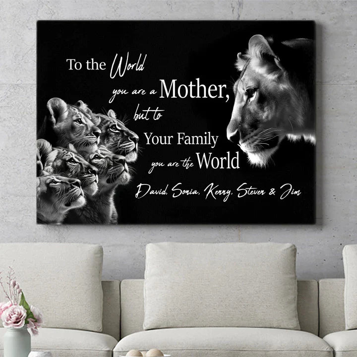 Family Personalized Custom Poster - Mother's Day, Birthday Gift For Mom