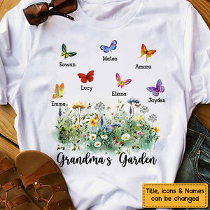 Gift For Grandma's Garden Butterflies Shirt