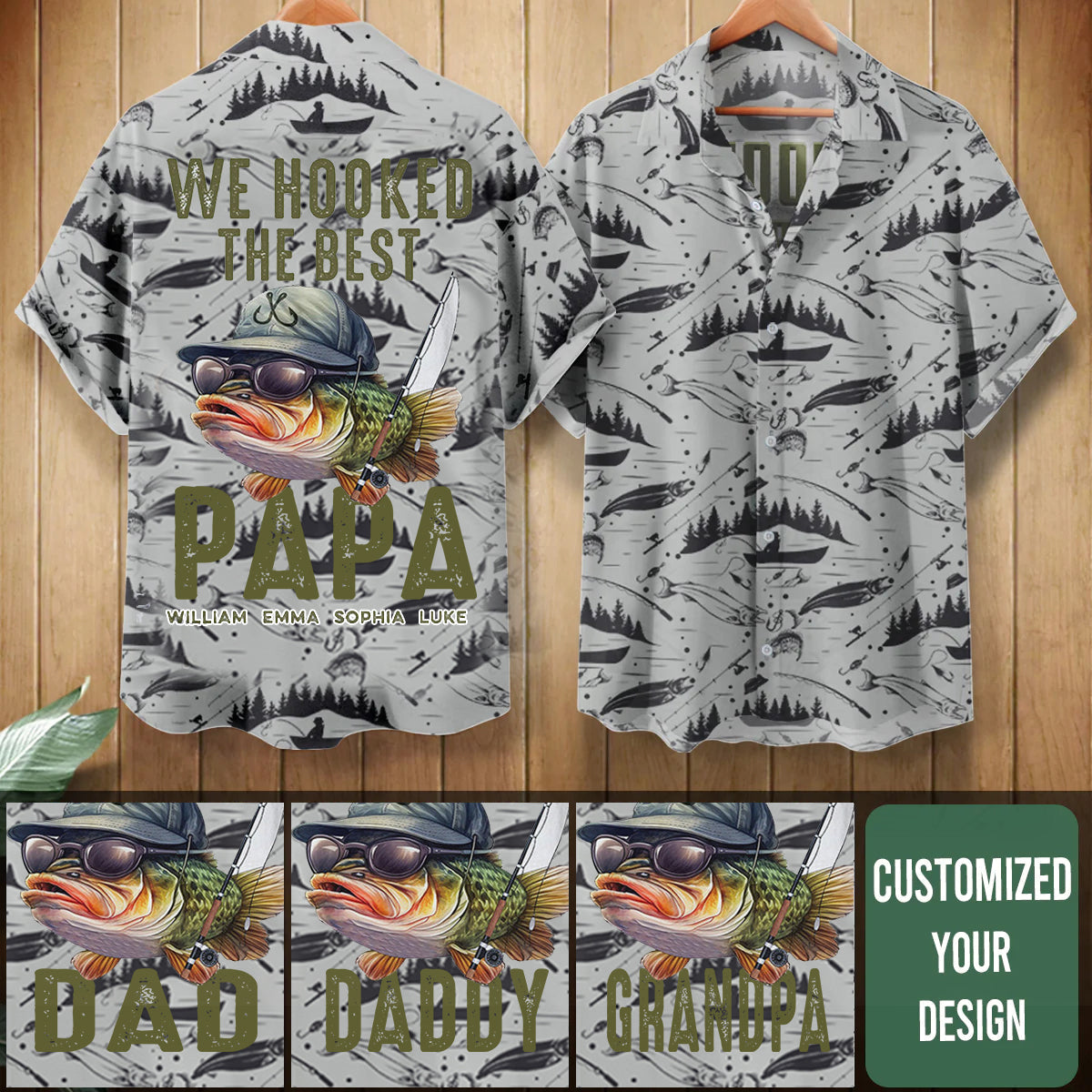 We Hook The Best Dad - Personalized Hawaiian Shirt - Gift For Father, Dad,Birthday Gift