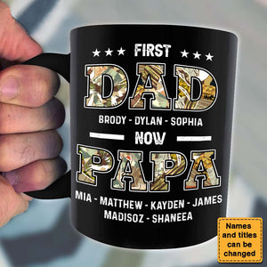Personalized First Dad Now Papa Personalized Mug