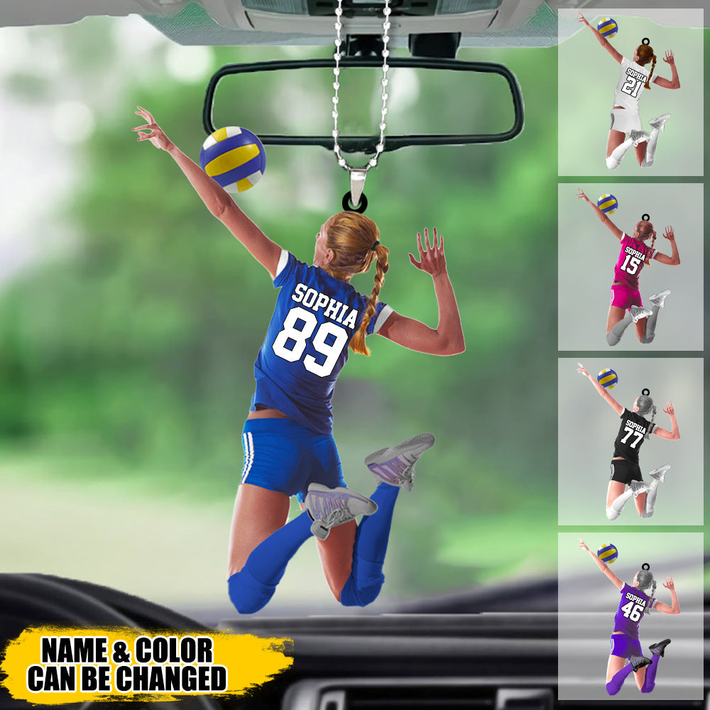 Custom Personalized Beach Volleyball Acrylic Ornament, Gift For Volleyball Players