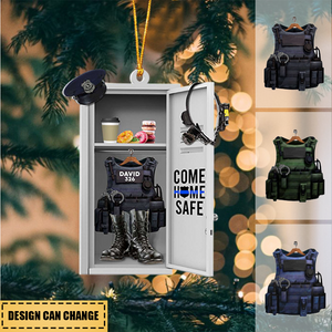 Police Locker Room, Personalized Acrylic Ornament