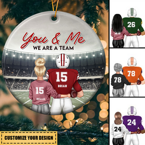 You & Me We Are A Team - Personalized Ceramic Ornament
