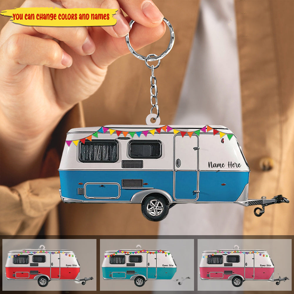 Custom Acrylic Keychain Gift For Camping Lovers - Camper Acrylic Keychain
