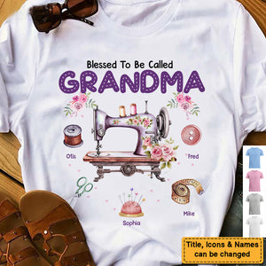 Personalized Gift for Grandma Sewing Set T-Shirt