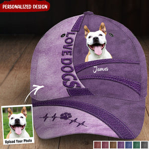Personalized Upload Your Dog Photo-Love Dog Cap