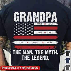 Papa The Man The Myth The Legend - Custom Shirt Gift For Dad Papa