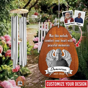 May This Melody Comfort Your Heart - Personalized Photo Wind Chimes