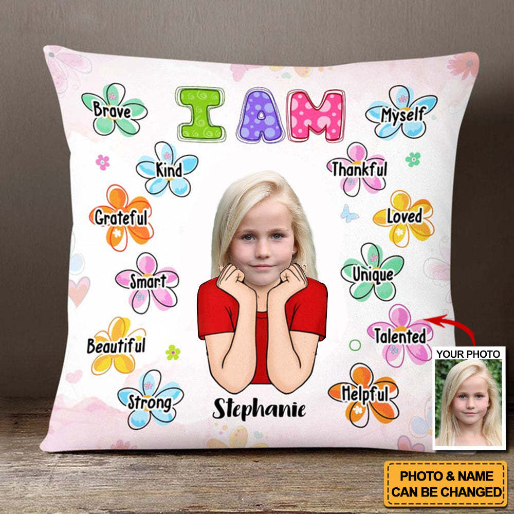 Affirmation Gift I Am Kind I Am Smart Personalized Pillow-Gifts For Kids