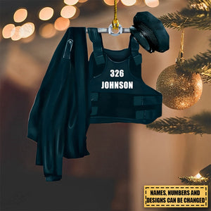 Police's Uniform - Personalized Christmas Ornament - Christmas Gift For Police Officer