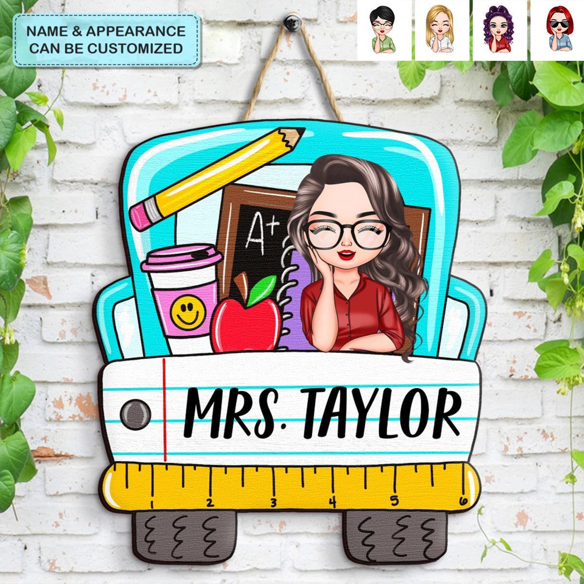 Personalized Custom Door Sign - Welcoming, Birthday, Teacher's Day Gift For Teacher - Teacher's Class
