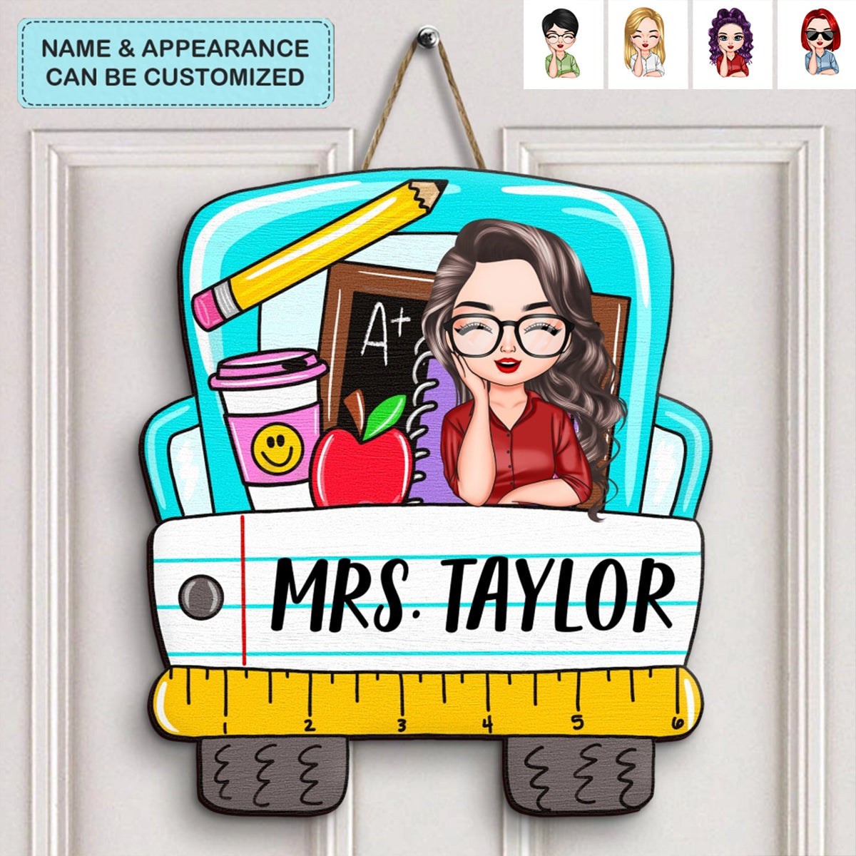 Personalized Custom Door Sign - Welcoming, Birthday, Teacher's Day Gift For Teacher - Teacher's Class