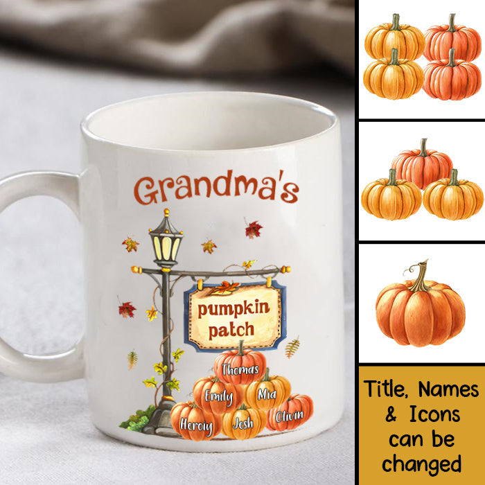 Gift For Grandma Autumn Pumpkin Patch Mug