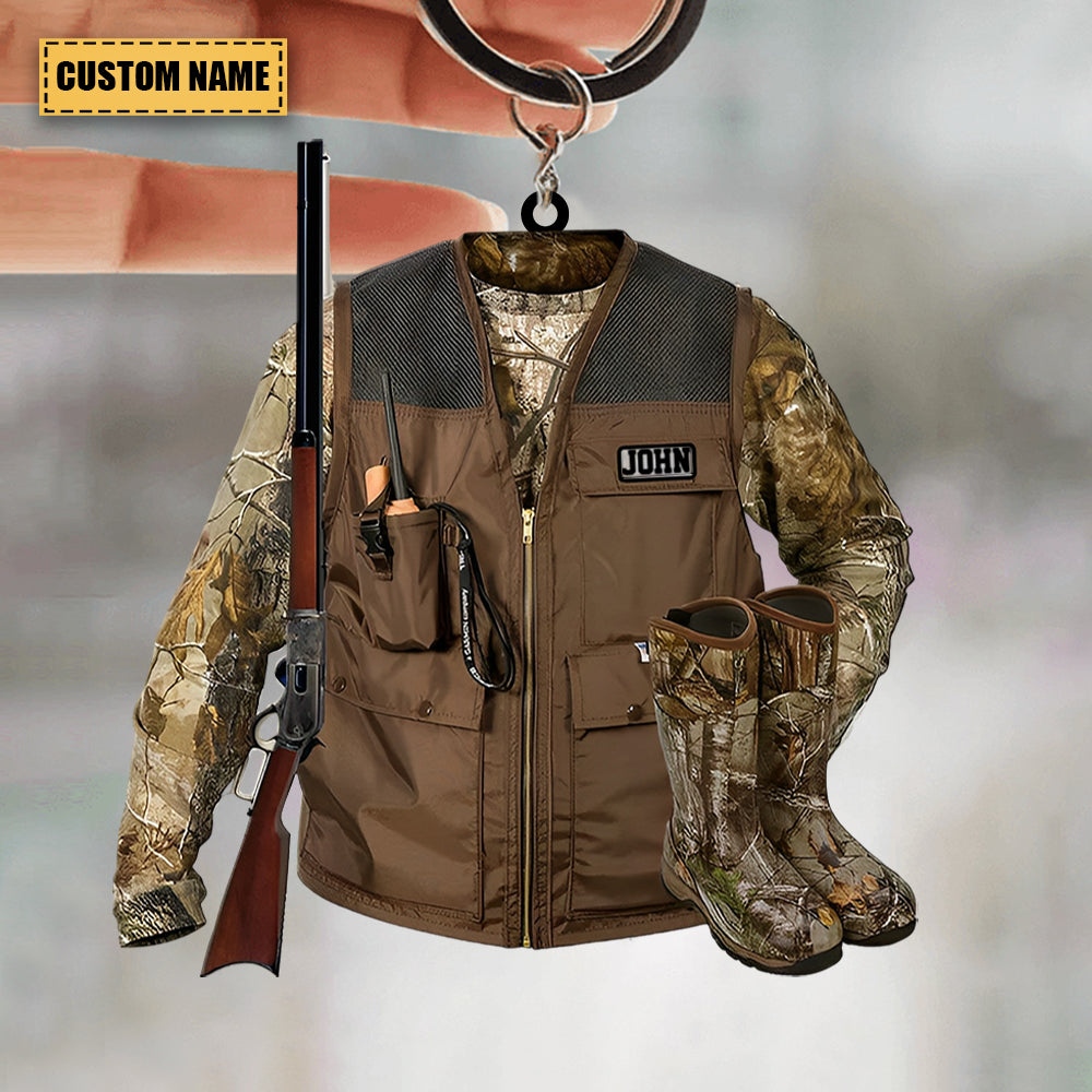 Hunting Vest, Personalized Keychain, Gifts For Hunting Lovers