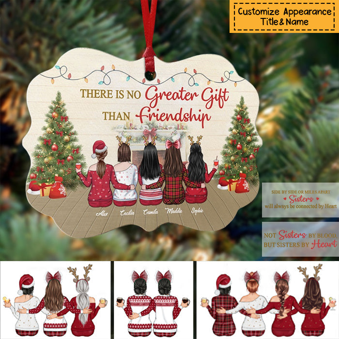 Friendship Is The Greatest Gift - Personalized Custom Benelux Shaped Acrylic Christmas Ornament - Gift For Bestie, Best Friend, Sister, Birthday Gift For Bestie And Friend, Christmas Gift