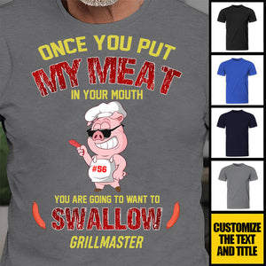 Personalized Bbq T-Shirt-You Are Going To Want To Swallow