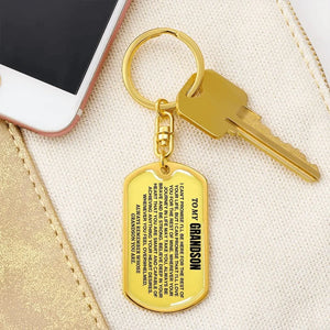 Perfect Christmas Gift to Grandson/Granddaughter-Remember Whose Grandson You Are | Unique Keychain