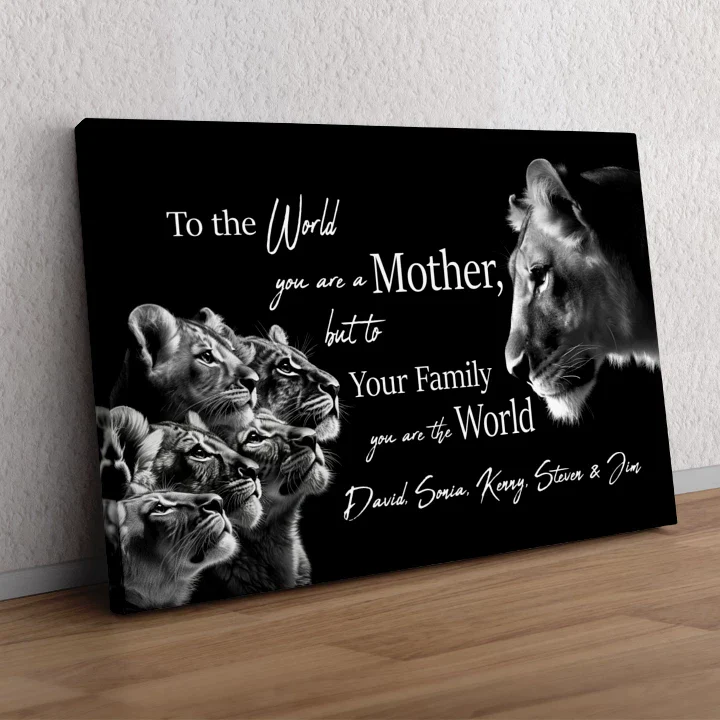 Family Personalized Custom Poster - Mother's Day, Birthday Gift For Mom