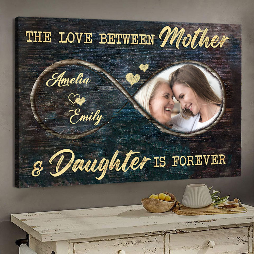 Love Mother Daughter/Son Custom Photo Poster Gift For Mom