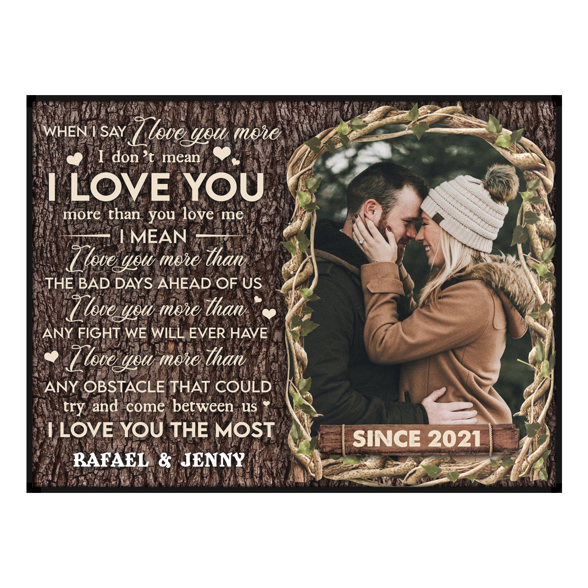 When I Say I Love You More Poster - Gift For Couple - roadsir