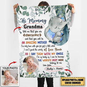 Mother's Day/Mom Gift Personalized Fleece Blanket-Upload Photo
